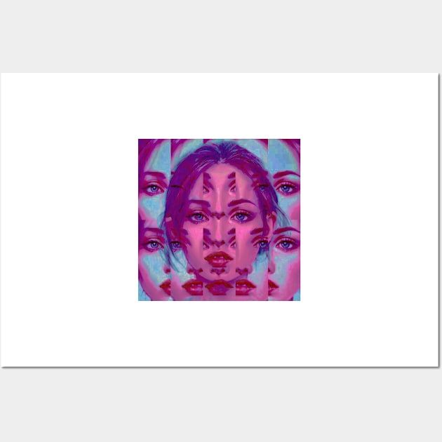 BIG WINS Weirdcore Glitch Art Portrait Wall Art by raspberry-tea